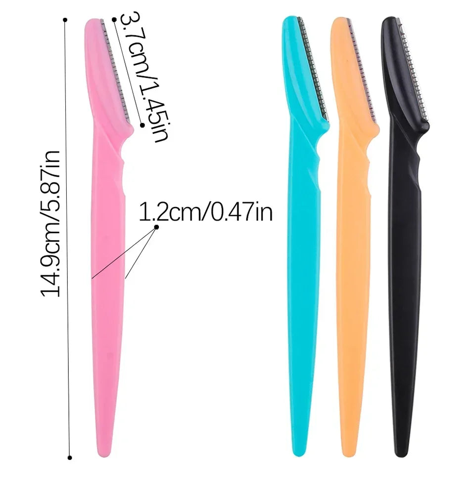 10Pcs Eyebrow Trimmer Blade Women Face Shaver Portable Eye Brow Epilation Hair Removal Cutters Safety Knife Makeup Scraper