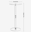 Acrylic Drink Table Clear Small Round End Table For Drinks Modern Living Room Side Table For Drinks Snacks Phones Coffee Drink