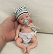 7" Boy Micro Preemie Full Body Silicone Smile Baby Doll "Noah" Lifelike Mini Reborn Doll Surprice Children Anti-Stress