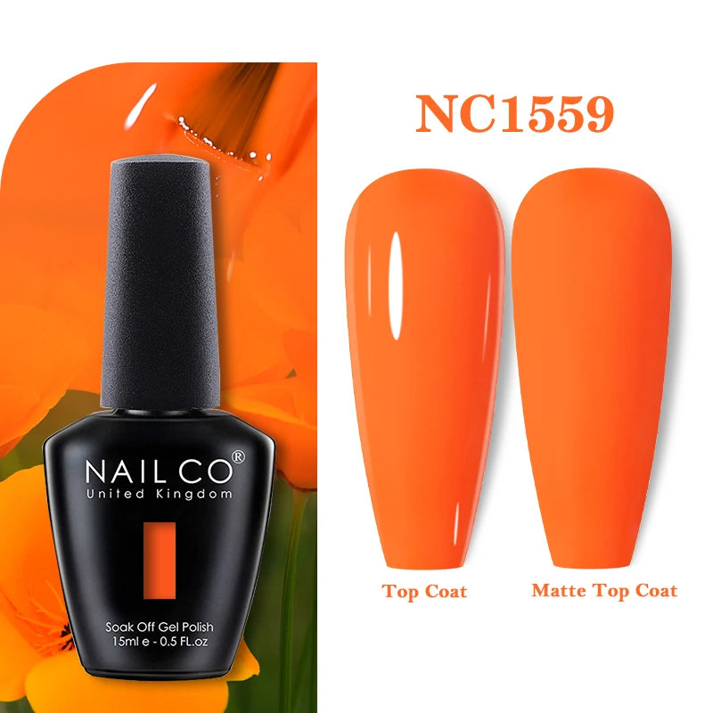 NAILCO 15ml Nail Gel Polish Vernis Semi Permanent UV Varnish Nails Art Manicure Design TOP BASE Hybrid Nail Supplies Nail Glue