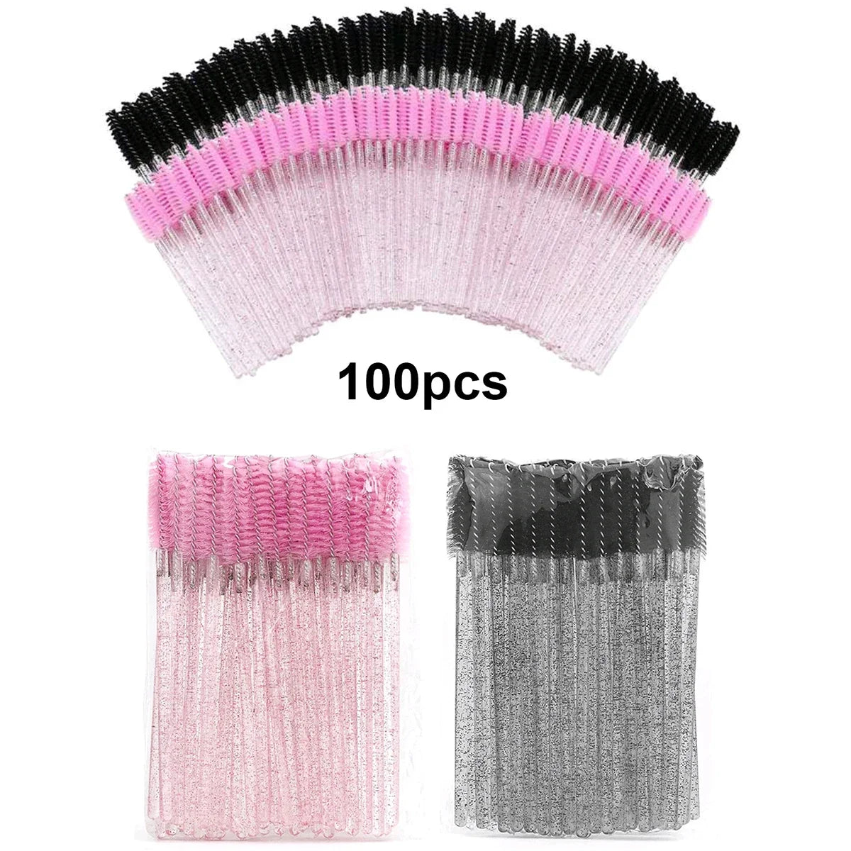 100pcs Disposable Eyelash Brushes Spoolies Micro Lash Mascara Wands Combs Wholesale for Eyelash Extension Makeup  Cosmetic Tools