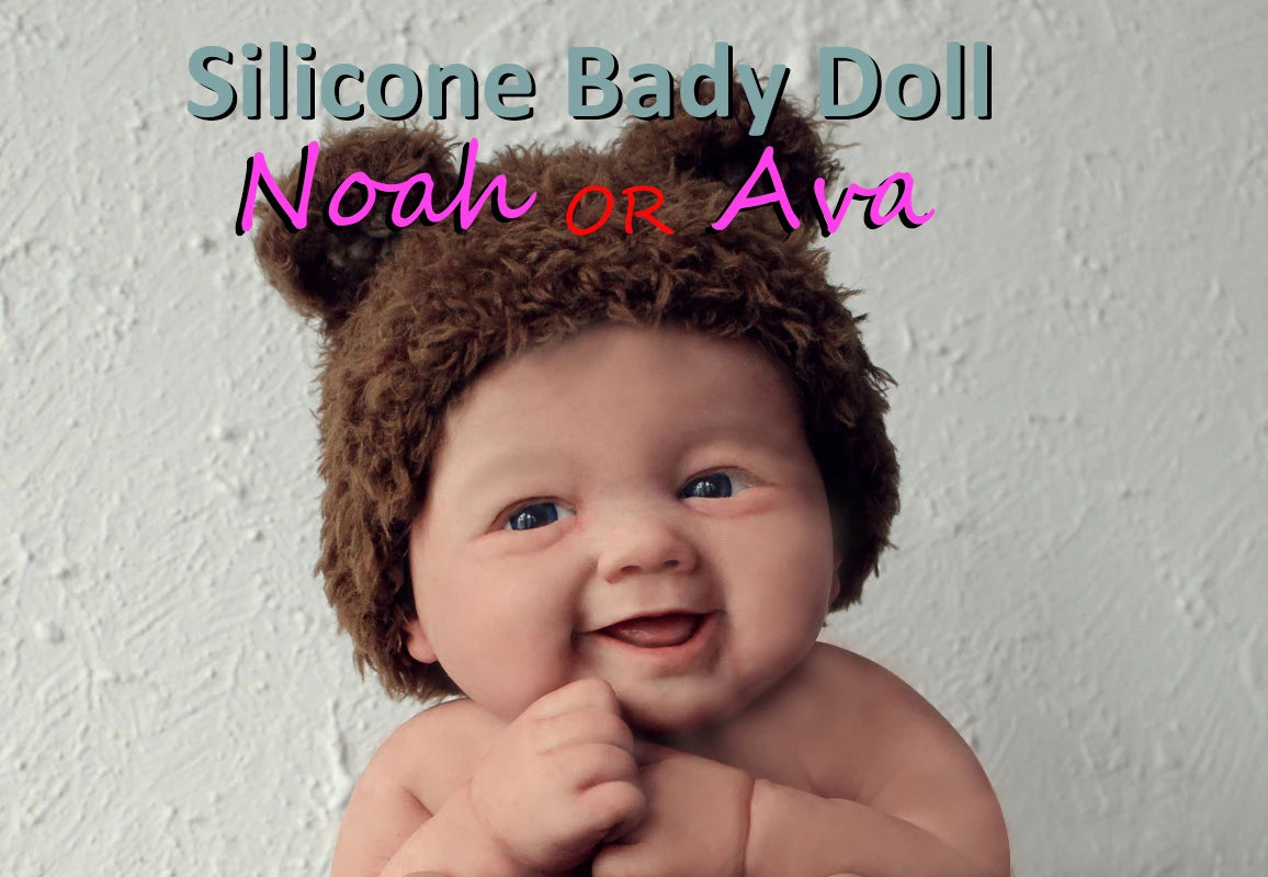 7" Boy Micro Preemie Full Body Silicone Smile Baby Doll "Noah" Lifelike Mini Reborn Doll Surprice Children Anti-Stress