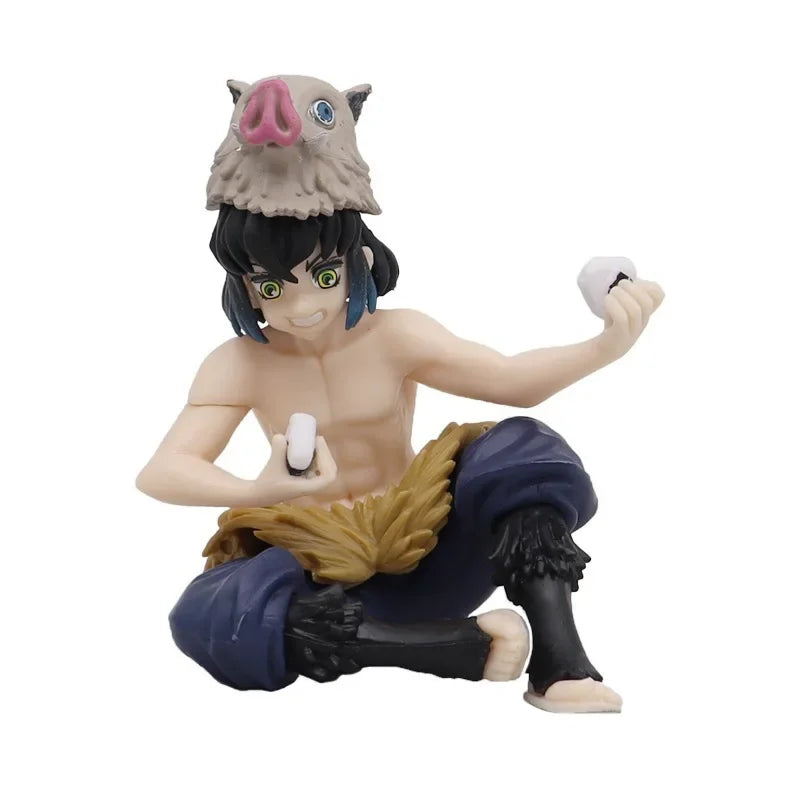 Demon Slayer Anime Figure Kimetsu no Yaiba Action Figure Nezuko/Tanjirou/Zenitsu/Inosuke/Shinobu/Miritsu Figurine Doll Toys Gift