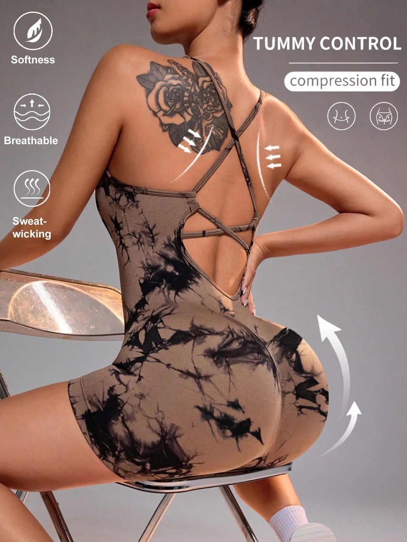 Summer 9 Color Solid Women Jumpsuit Skinny Short Bodycon High Elasticity Nylon Bodysuit Yoga Sports Workout Gym One Piece