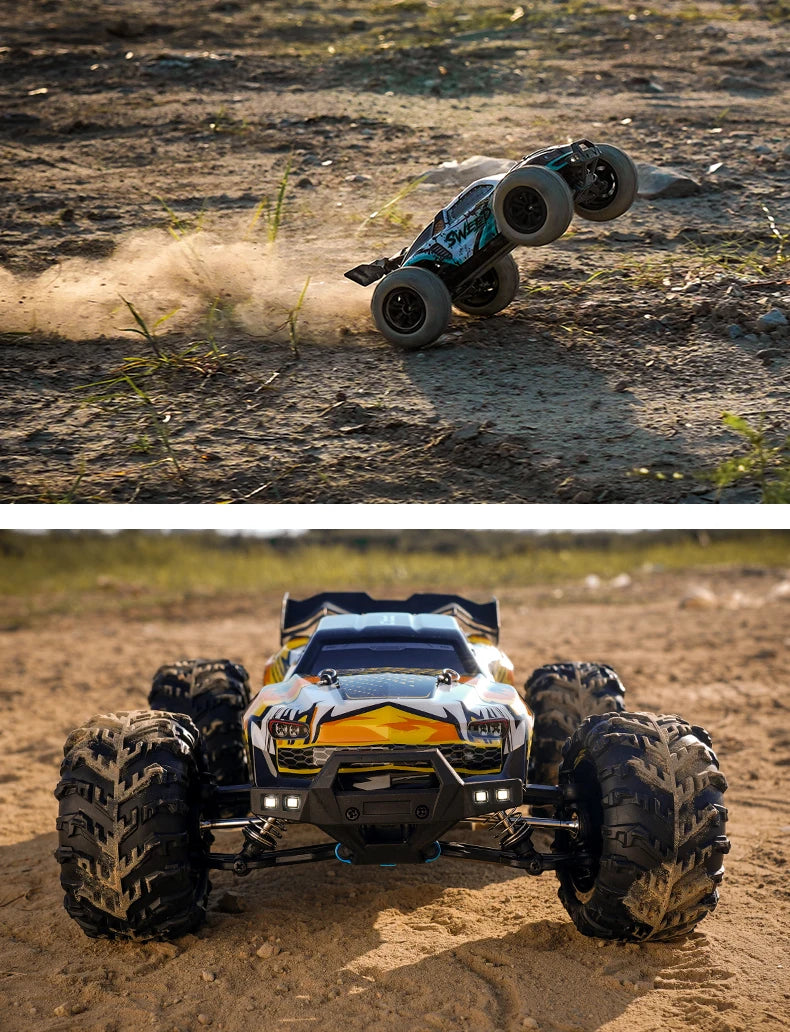 1:16 70KM/H Or 50KM/H 4WD RC Car With LED Remote Control Cars High Speed Drift Monster 4x4 Truck for Kids vs Wltoys 144001 Toys