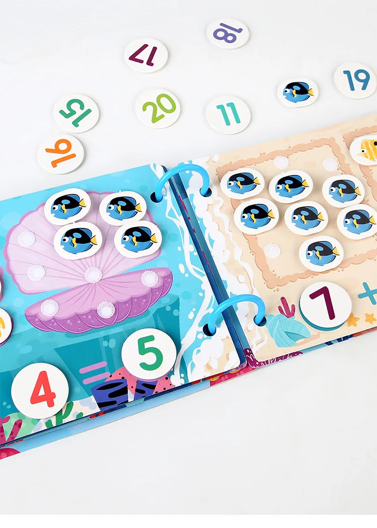 Montessori Baby Busy book My First Quiet Book Paste Early Learning Education Toy Children Toy Matching Game for Babies 2 3 Years