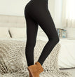 Winter Women Warm Leggings Plush Lined Thermal Pants Thickened Letter Embroidery Slim Elastic Tights