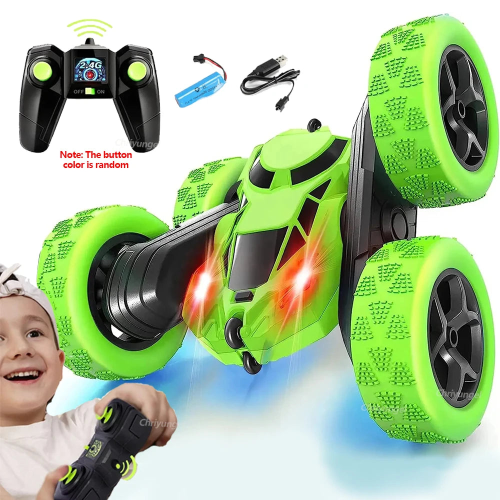 Rc Stunt Car Kids Double Sided Flip Remote Control Cars 2.4G High Speed 360° Rotation Drift Auto Toys Gifts for Boy Girl