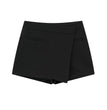 ASDS Women's Asymmetric Wrap Shorts Skirts, High Waist, Side Zipper, Female Skort, Fashion