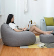 Large Small Lazy Sofas Cover Chairs without Filler Linen Cloth Lounger Seat Bean Bag Pouf Puff Couch Tatami Living Room Beanbags