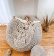 No Stuffed Gray Bean Bag Chair Giant Beanbag Pouf Sofa Bed Puff Futon Room Seat Tatami Relax Lounge Furniture Only Bag Case