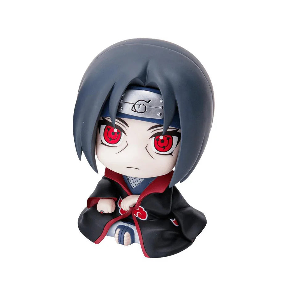 9cm Naruto Anime Figure Naruto Kakashi Action Figure Q Version Kawaii Sasuke Itachi Figurine Car Decoration Collection Model Toy