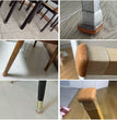 16PCS Transparent Table Chair Leg Protectors Caps Round Square for Furniture Foot Legs Cover Floor Protector with Felt Bottom