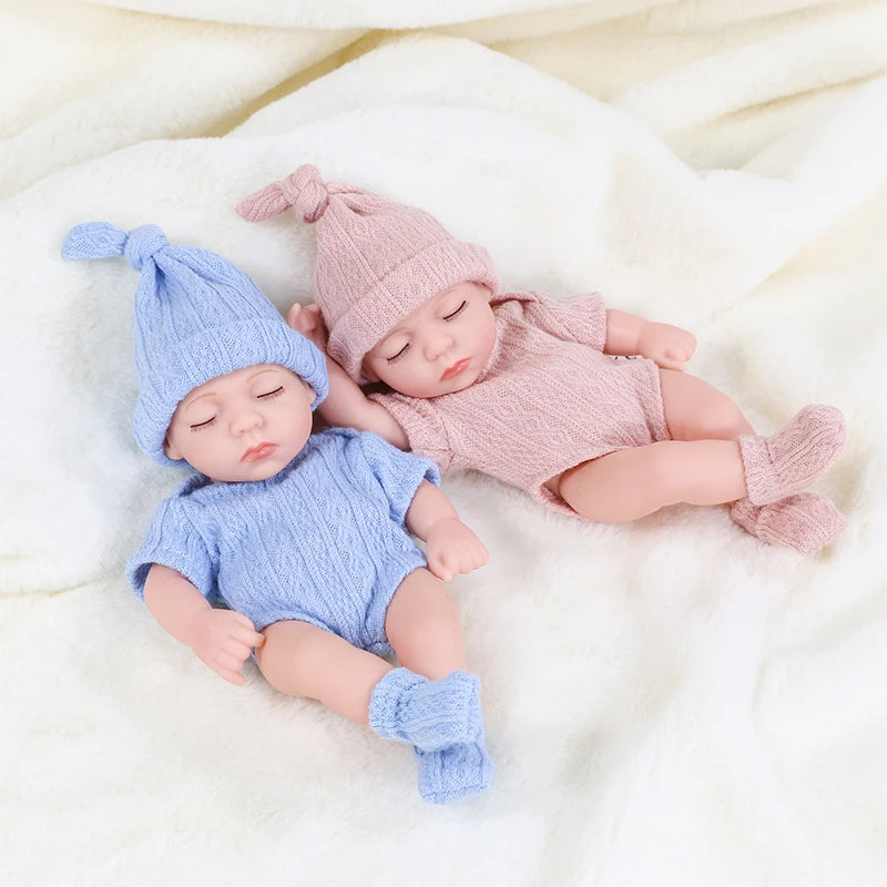 New Silicone Reborn Dolls 20cm Baby Reborn Toys Waterproof Vinyl Bebe Doll Cute Mini Reborn Baby Doll For Girls Birthday Gift