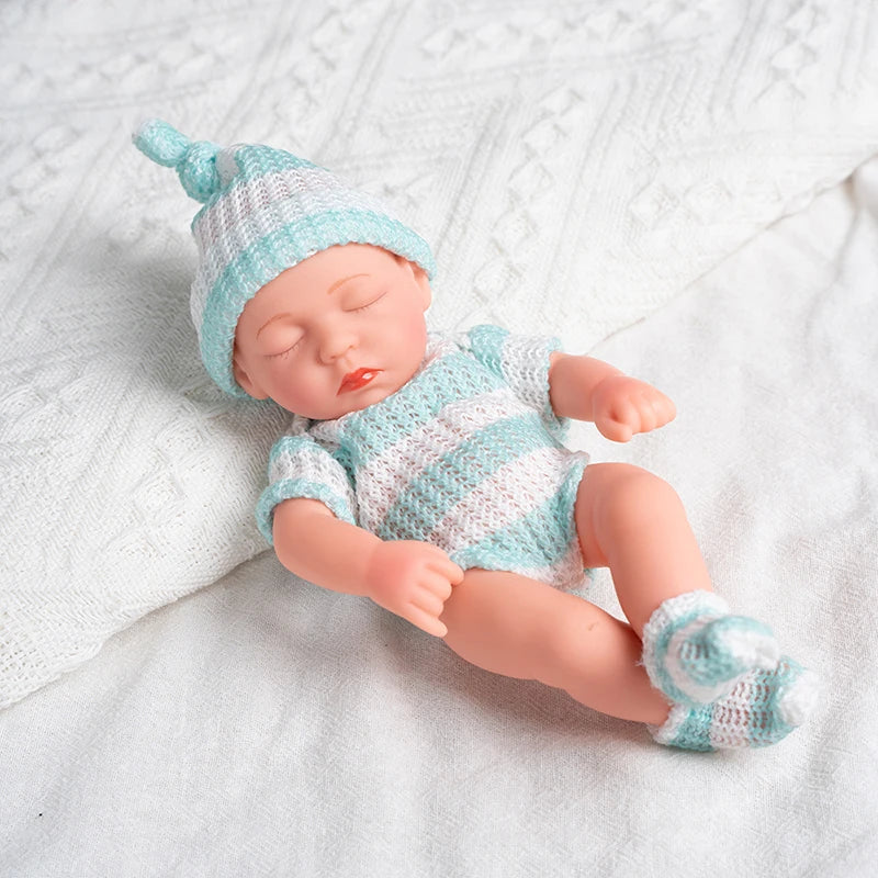 New Silicone Reborn Dolls 20cm Baby Reborn Toys Waterproof Vinyl Bebe Doll Cute Mini Reborn Baby Doll For Girls Birthday Gift