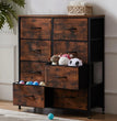 Dresser for Bedroom, Chest/Closet Storage with 8 Drawers, Clothes Organizers Tower with Fabric Bins, bedroom furniture