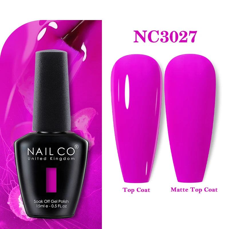 NAILCO 15ml Nail Gel Polish Vernis Semi Permanent UV Varnish Nails Art Manicure Design TOP BASE Hybrid Nail Supplies Nail Glue