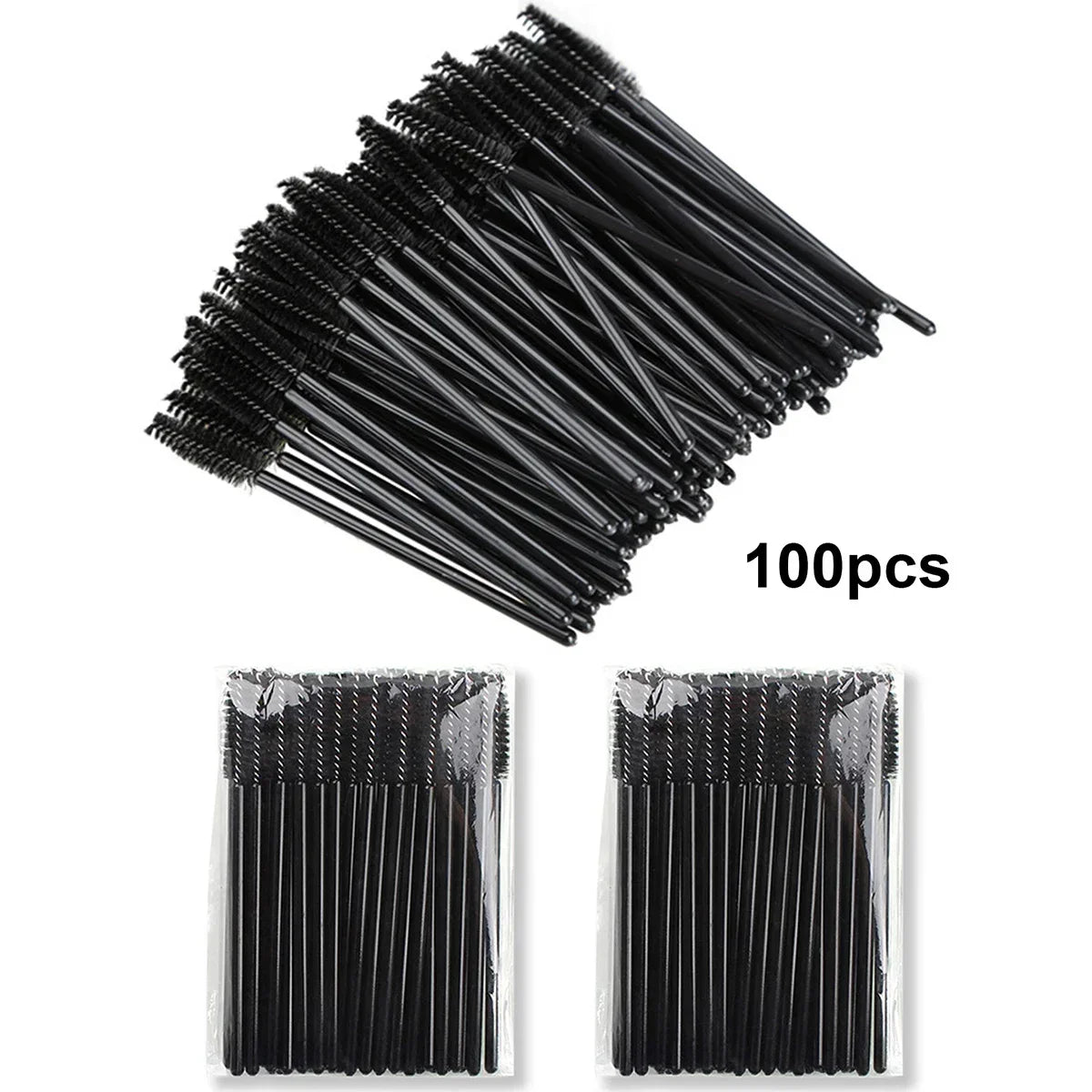 100pcs Disposable Eyelash Brushes Spoolies Micro Lash Mascara Wands Combs Wholesale for Eyelash Extension Makeup  Cosmetic Tools