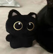 10cm Cute Black Cat plush toy Doll Small Pendant Cuddly Pillow Cushion Ins Black Cat Plush Toy Doll for Boy Girl Brithday Gifts