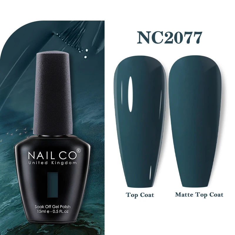 NAILCO 15ml Nail Gel Polish Vernis Semi Permanent UV Varnish Nails Art Manicure Design TOP BASE Hybrid Nail Supplies Nail Glue