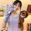 35cm Cartoon Animal Hand Puppet Parent-child Game Doll Lion Elephant Pig Appease Toys Birthday Gifts For Children