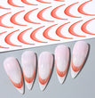 6pcs French Manicure Sticker Gradient Stripe Lines Sliders For Nails Ombre Designs Self-Adhesive Nail Art Decals DIY Decoration