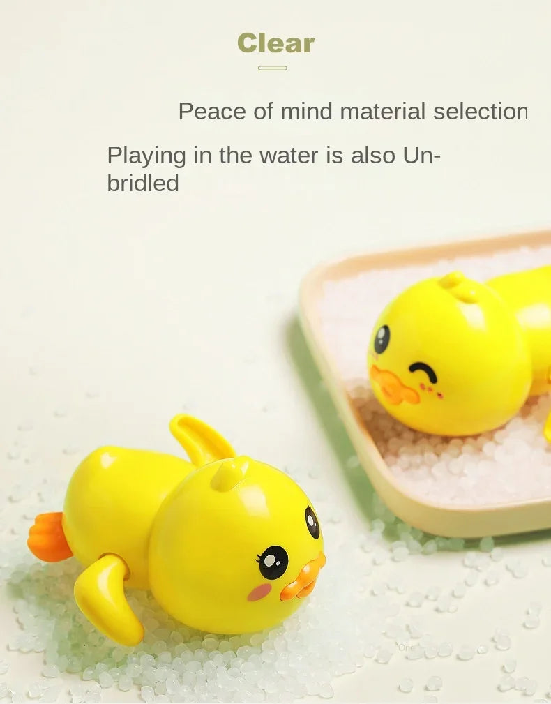 Bath Toys Cute Swimming Duck for Toddlers 1-3 Years Old Floating Wind Up for Boy Girl New Born Baby Bathtub Toddle Plastic Toys