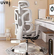 UVR Computer Chair Ergonomic Backrest Chair Home Study Chair Sedentary Comfortable Recliner with Footrest Mesh Office Chair