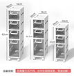 16cm Narrow Gap Bathroom Cabinet Drawer Style Home Kitchen Fridge Side Cabinet Simple Bathroom Ultra Narrow Gap Rack