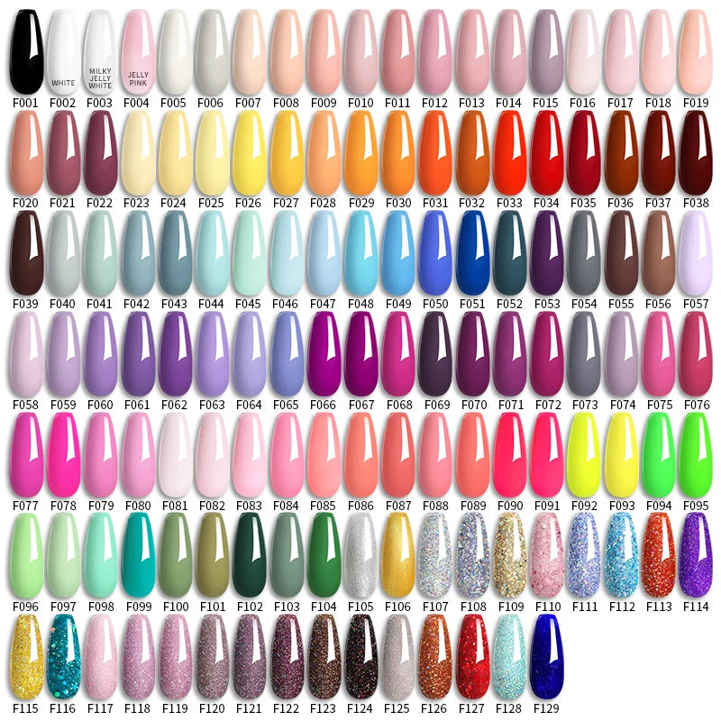 LILYCUTE 129 Colors 7ML Nail Gel Polish Nail Supplies Vernis Semi Permanent Nail Art Manicure Soak Off LED UV Gel Nail Varnishes