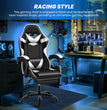 Gaming Chair, Backrest and Seat Height Adjustable Swivel Recliner Racing Office Computer Ergonomic Video Game Chair