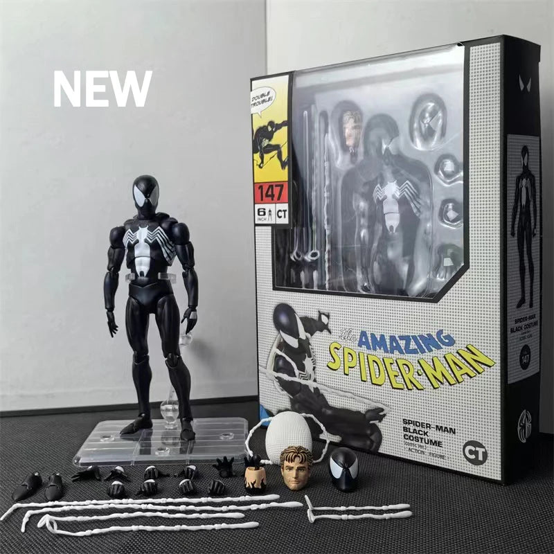 Ct 1/12 Anime The Amazing Spider-man Mafex 147 S.h.figuarts Spider Man Venom Symbiotic Action Figure 6" Action Figures Model Toy