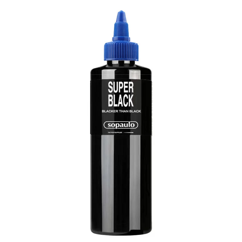 Tattoo Ink Super Black 8oz (240ml) Sopaulo Original Official Authentic Makeup Supplies Professional Pigment