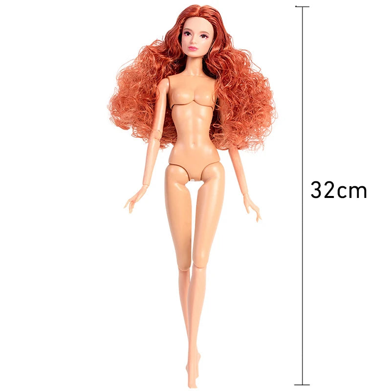 European Fashion 1/6 12Inch BJD Doll Body Blond Hair White Skin Daily Outfit Party Cute Gown Barbie Kids DIY Toys Birthday Gifts