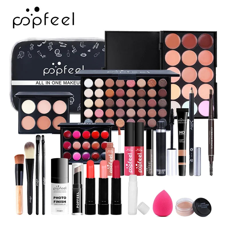 20 / 24Pcs/Set ALL IN ONE Full Makeup Kit Waterproof Concealer Eyeshadow For Girl Eyes Face Lips Cosmetic With Makeup Brush