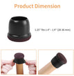 8PCS Chair Leg Floor Protectors with Thick Wrap Felt Pads Silicone Furniture Leg Covers Black Table Feet Cups to Protect Caps