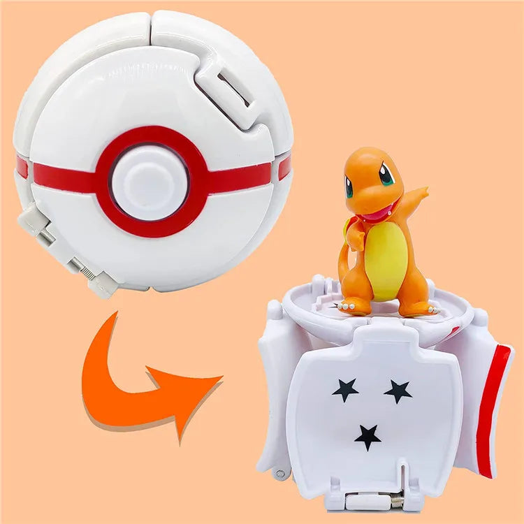 Pokeball Pokemon Figurine Elf Ball Anime Figure Cartoons Pikachu Charizard Pocket Monster Pet Anime Action Model Toy Kids Gifts