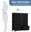 Dresser for Bedroom, Chest/Closet Storage with 8 Drawers, Clothes Organizers Tower with Fabric Bins, bedroom furniture