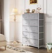 Tall Dresser for Bedroom with 10 Drawers, Chest of Drawers, Fabric Dresser for Closets, Storage Organizer Unit with Fabric Bins,