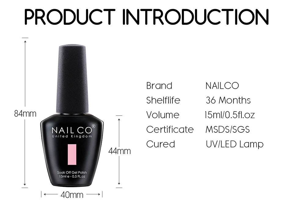 NAILCO 15ml Autumn Brown Colors Series Gel Varnish Coffee Gel Nail Polish Winter Reddish Gellak Design Lacquer Nail Art Manicure