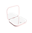 2X magnifying Compact Small Mini Gift Vanity Table Folding Led Lights Portable Hand Held Pocket Makeup Mirror