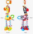 Soft Giraffe Zebra Animal Handbells Rattles Plush Infant Baby Development Handle Toys WIth Teether Baby Toy For Newborn Gifts