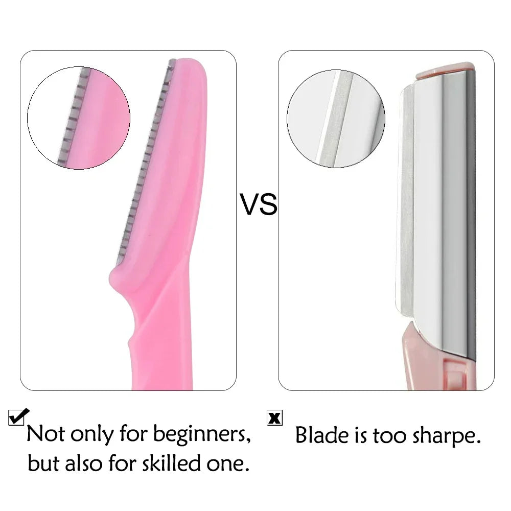 10Pcs Eyebrow Trimmer Blade Women Face Shaver Portable Eye Brow Epilation Hair Removal Cutters Safety Knife Makeup Scraper