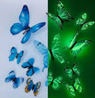 12 Pcs 3D Luminous Butterfly Creative Wall Stickers DIY Wall Stickers Modern Wall Art Home Decoration DIY Gifts