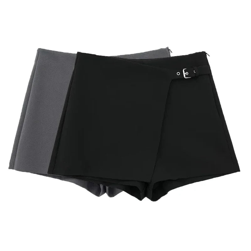 ASDS  Asymmetrical Skirt Pants Women's Shorts Mini  Hight Waist Zipper Woman Fashion Skirt Pants