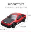 2.4G High speed Drift Rc Car 4WD Toy Remote Control AE86 Model GTR Vehicle Car RC Racing Cars Toy for Children Christmas Gifts