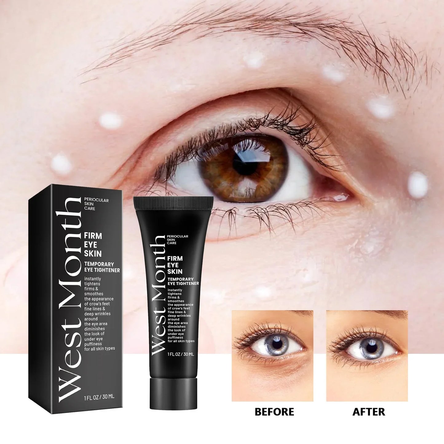 30ml West & Month Eye Firming Lift Cream Fading Wrinkle Wrinkle Firming Moisturizing Skin Hydrating Anti-Wrinkle Eye Cream