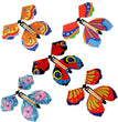 1-10Pcs Magic Wind Up Flying Butterfly in The Book Rubber Band Powered Magic Fairy Flying Toy Great Surpris Gift Party Favor