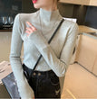 Turtleneck Sweater Women Fashion New Stretch Tops Women Knitted Pullovers Long Sleeve Bottoming Knitted Sweater