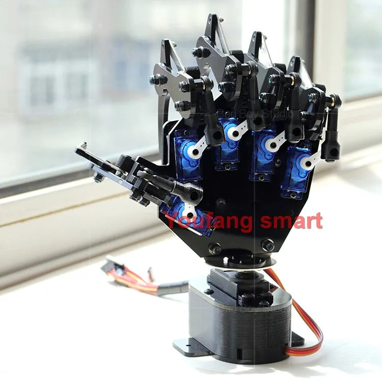 6 Dof Robotic Arm with 5 Dof Bionic Robot Hand Finger Claw for Arduino For Raspberry Pi 5 Kit Programmable Manipulator Project